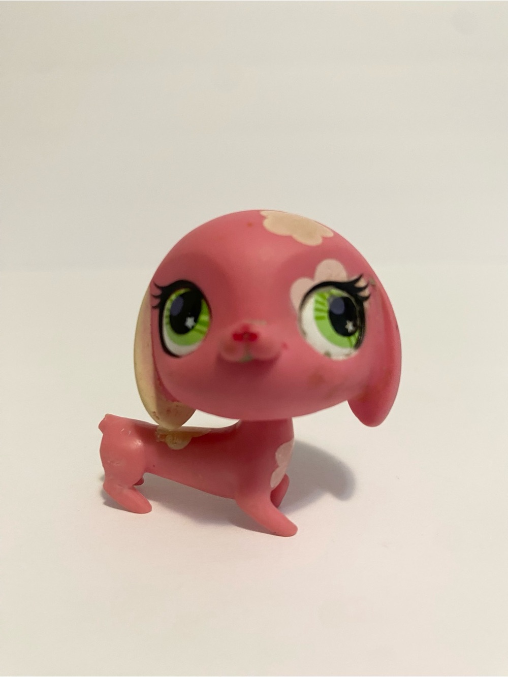 Littlest Pet Shop LPS #2735 G4 Pink Dachshund Dog Tan Flower Green Eyes 4/$20 🛑